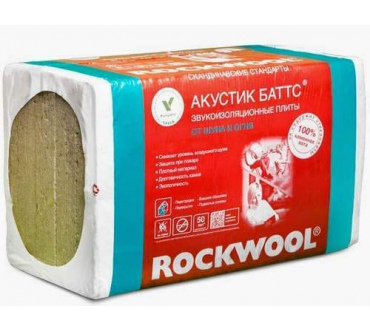 Утеплитель Роквул (Rockwool), АКУСТИК баттс, 6.00м2 50мм