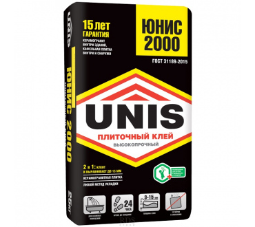 Клей для плитки UNIS 2000