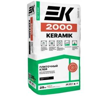 Плиточный клей ЕК 2000, 25 кг