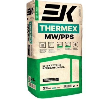 Штукатурно-клеевая смесь ЕК THERMEX MW/PPS, 25кг