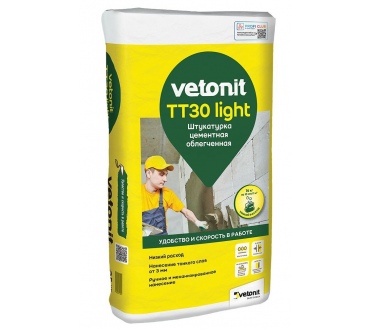 Штукатурная смесь Ветонит TT30 Light 25 кг