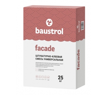 Штукатурно-клеевая смесь Baustrol FACADE, 25кг