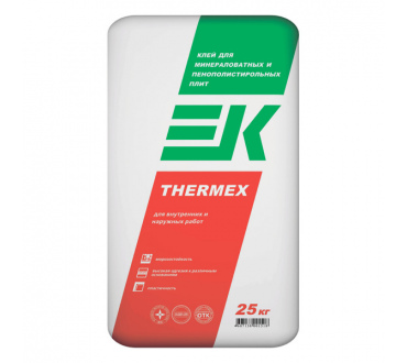 Клей ЕК THERMEX 25 кг для минераловатных и пенополистерольных плит