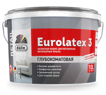 Краска Dufa Retail ВД EUROLATEX 3 10 л