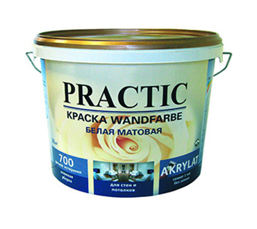 Краска PRACTIC Wandfarbe для стен и потолков 10 л