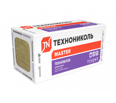 Утеплитель ТехноБлок 1200х600х100 мм 2,88 м2/0,288 м3/45 кг/м3